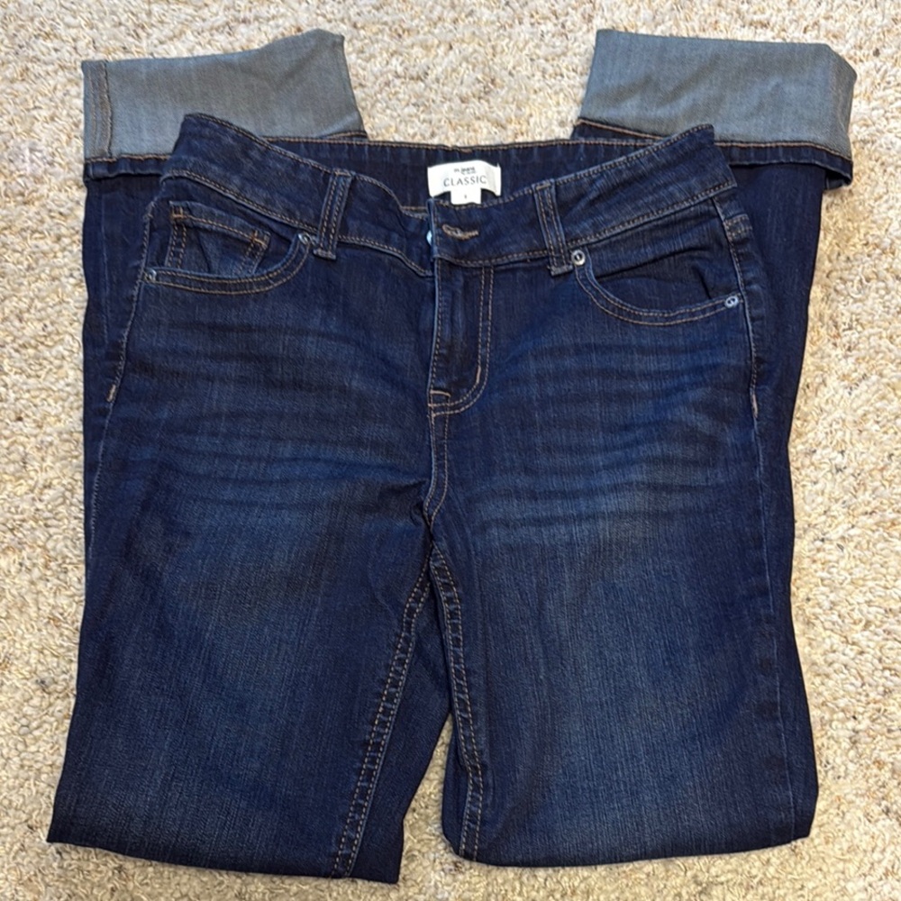 Maurices Blue Boyfriend Jeans with Rolled Cuffs